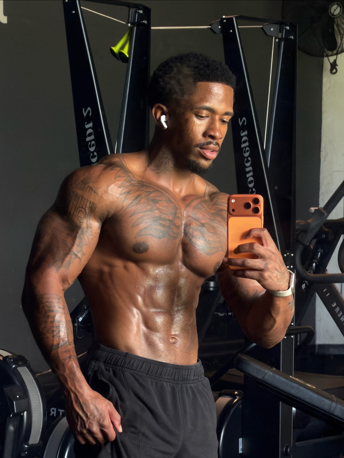 Will in the gym, lean and muscular